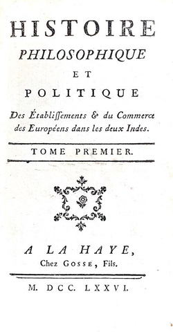 Storia coloniale delle Due Indie: Raynal - Histoire des Deux Indes - 1776 (con 15 belle tavole)