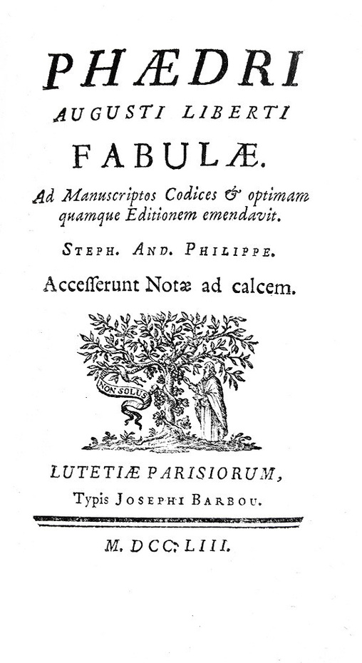 Le favole di Fedro: Phaedrus - Fabulae - Paris, Barbou 1753 (con numerose belle incisioni in rame)