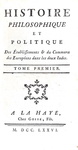 Storia coloniale delle Due Indie: Raynal - Histoire des Deux Indes - 1776 (con 15 belle tavole) Storia coloniale delle Due Indie: Raynal - Histoire des Deux Indes - 1776 (con 15 belle tavole)