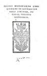 Le Storie di Polibio in una bella edizione giuntina: Polybius - Historiarum libri quinque - 1522