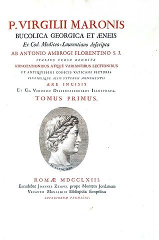 Virgilio - Bucolica Georgica et Aeneis - Roma 1763/65 (edizione in folio con centinaia di incisioni)