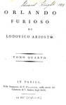 Ludovico Ariosto - Orlando furioso - Parigi 1795 (bellissima legatura - con 92 belle tavole in rame)