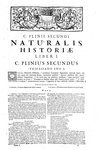 Plinio il Vecchio - Historiae naturalis - Parisiis 1723 (edizione figurata in folio - con 12 tavole)