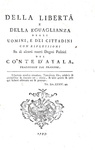 Sebastiano d'Ayala - Della libertà e dell'uguaglianza degli uomini e de' cittadini - Torino 1793 Sebastiano d'Ayala - Della libertà e dell'uguaglianza degli uomini e de' cittadini - Torino 1793