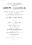 Melchiorre Gioia - Nuovo prospetto delle scienze economiche - Milano 1815 (rara prima edizione)