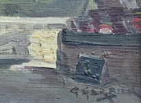 Georges Gerbier - Les bouquinistes a Paris - circa 1940/1950 (olio su tela) Georges Gerbier - Les bouquinistes a Paris - circa 1940/1950 (olio su tela)