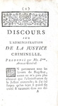 Illuminismo e diritto penale: Servan - Discours sur l'administration de la justice criminelle - 1768
