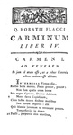 L'opera di Orazio in una bella edizione Barbou: Horatius - Carmina (Satyrarum, Epistolae...) - 1775