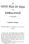Harriet Stowe Beecher - La capanna dello zio Tom - Milano 1852 (rara prima edizione italiana)