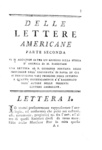 Gian Rinaldo Carli - Delle lettere americane - Cosmopoli 1780 (rara e ricercata prima edizione)