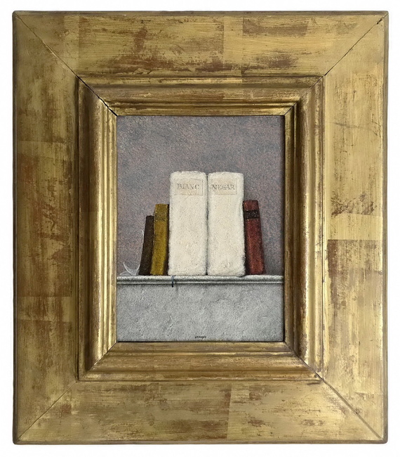 Il 'pittore senza errori': Armodio - Bianco e nero, 1994 (tempera su tavola - con due pubblicazioni)