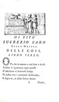 Lucrezio - Della natura delle cose tradotti da Alessandro Marchetti - 1754 (con decine di incisioni)