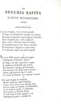 Alessandro Tassoni - La secchia rapita poema eroicomico - Firenze, per Gregorio Chiari 1824