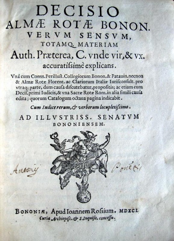 Decisioni bolognesi e consilia di diritto matrimoniale - 1591