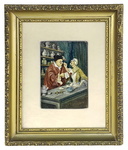 La bottega dello speziale - fine del XIX secolo - (olio su tavola di legno)