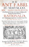 Diritto romano: Antoine Favre - Rationalia in Pandectas - Lugduni 1659/63 (6 volumi)