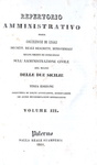 Repertorio amministrativo ossia leggi del Regno delle Due Sicilie - Palermo 1841