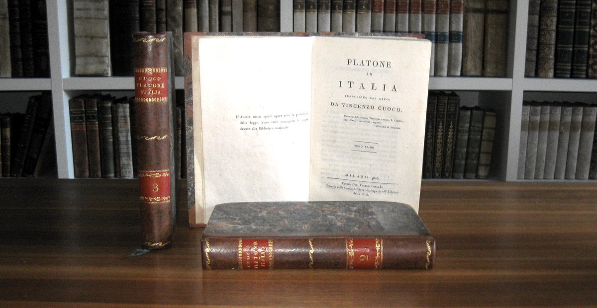 Vincenzo Cuoco Platone in Italia Milano 1806 (rara prima edizione