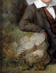 Theodor Josef Petter - Ritratto di giovane con libro - 1848 (olio su tavola)