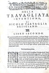 Salvataggio delle navi: Tartaglia - Regola generale da sulevare ogni affondata nave - Venezia 1551