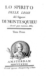 Montesquieu - Lo spirito delle leggi - Amsterdam 1773 (rara prima edizione italiana integrale) Montesquieu - Lo spirito delle leggi - Amsterdam 1773 (rara prima edizione italiana integrale)