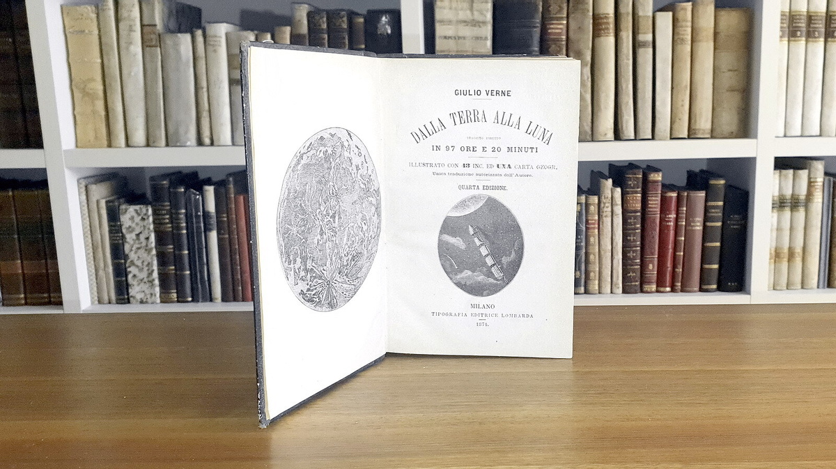 Jules Verne Dalla Terra Alla Luna Jules Verne - Dalla terra alla luna. Tragitto diretto - Milano 1874