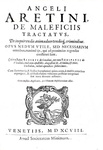 Inquisizione e tortura: Gambiglioni - De maleficiis tractatus & de inquirendis criminibus - 1598