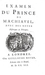 L'Antimachiavelli di Federico II di Prussia: Examen du Prince de Machiavel - A Londres 1741