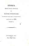 Davide Winspeare - Storia degli abusi feudali - Napoli, Angelo Trani 1811 (rara prima edizione)