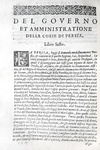 Francesco Sansovino - Del governo et amministratione di diversi regni et repubbliche - 1607