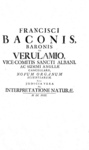 Un grande classico scientifico-filosofico: Francis Bacon - Opera omnia - Lipsia 1694 (in folio) Un grande classico scientifico-filosofico: Francis Bacon - Opera omnia - Lipsia 1694 (in folio)
