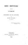 Silvio Pellico - Dei doveri degli uomini. Discorso ad un giovane - Torino 1834 (rara prima edizione)