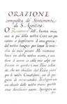 Uno splendido manoscritto devozionale: Esercizj et orazioni da dirsi ogni giorno - fine Seicento