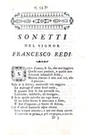 Francesco Redi e altri poeti dal Cinquecento al Settecento - Poesie - Nizza 1781/83 (cinque opere)