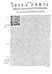 Una celebre fonte di storia milanese: Bernardino Corio -  L'historia di Milano - Padova 1646