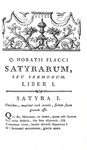 L'opera di Orazio in una bella edizione Barbou: Horatius - Carmina (Satyrarum, Epistolae...) - 1775