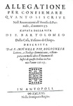 Castellani - Avviso di Parnaso contro Venezia, Savoia e Spagna - Antibes 1621 (tre prime edizioni)