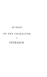 Ugo Foscolo - Essays on Petrarch - London, John Murray 1823 (rara prima edizione in commercio) Ugo Foscolo - Essays on Petrarch - London, John Murray 1823 (rara prima edizione in commercio)