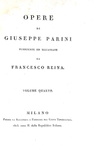 Giuseppe Parini - Opere - Milano 1801/04 (prima edizione complessiva - rara tiratura su carta forte)