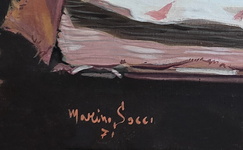 Marino Socci - Natura morta con vecchi libri - 1971 (olio su tela)