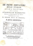 Bardetti - De' primi abitatori dell'Italia & Della lingua degli stessi - 1769/72 (prime edizioni)