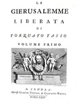 Torquato Tasso - La Gerusalemme liberata con le figure di Bernardo Castelli - 1724 (con 21 tavole) Torquato Tasso - La Gerusalemme liberata con le figure di Bernardo Castelli - 1724 (con 21 tavole)