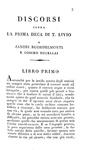 Niccol Machiavelli - Discorsi sopra la prima deca di Tito Livio - Milano, Nicol Bettoni 1821