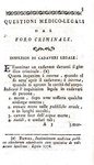 La medicina legale nel Settecento: Plenck - Elementi di medicina e chirurgia forense - Napoli 1784