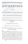 Adam Smith - Recherches sur la nature et les causes de la richesse des nations - Paris 1800 (raro)