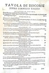 La ragion di Stato nel Seicento: Virgilio Malvezzi - Discorsi sopra Cornelio Tacito - Venezia 1635