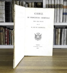 Codice di procedura criminale per gli stati di s.m. il re di Sardegna - Torino 1847 (prima edizione)