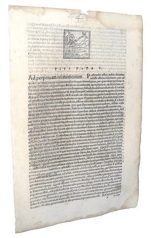 Bolla di Pio V sullosservanza della Regola dellOrdine francescano - Roma, Blado 1569