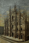Giuseppe Gallizioli - Il Duomo di Milano - fine del XIX secolo (olio su tavola di cartone) Giuseppe Gallizioli - Il Duomo di Milano - fine del XIX secolo (olio su tavola di cartone)