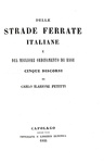 Le ferrovie in Italia: Petitti di Roreto - Delle strade ferrate italiane 1845 (rara prima edizione) Le ferrovie in Italia: Petitti di Roreto - Delle strade ferrate italiane 1845 (rara prima edizione)